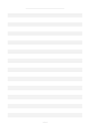 五線紙（五線譜・音楽譜の用紙） 12段 A4 印刷・ダウンロード フリー