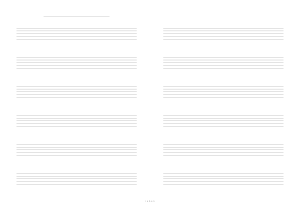五線紙（五線譜・音楽譜の用紙） 6段 B4 印刷・ダウンロード フリー